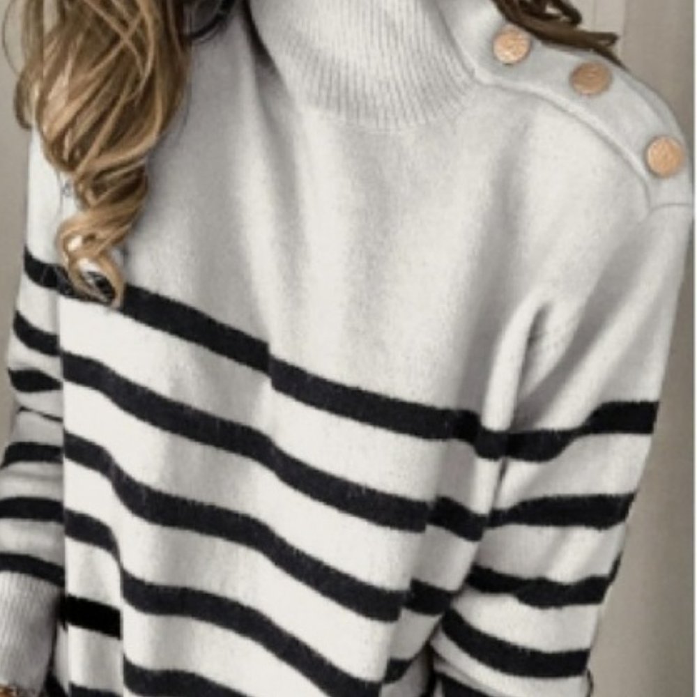 Mock Button Neck Sweater NWT - Picture 5 of 12